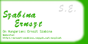 szabina ernszt business card